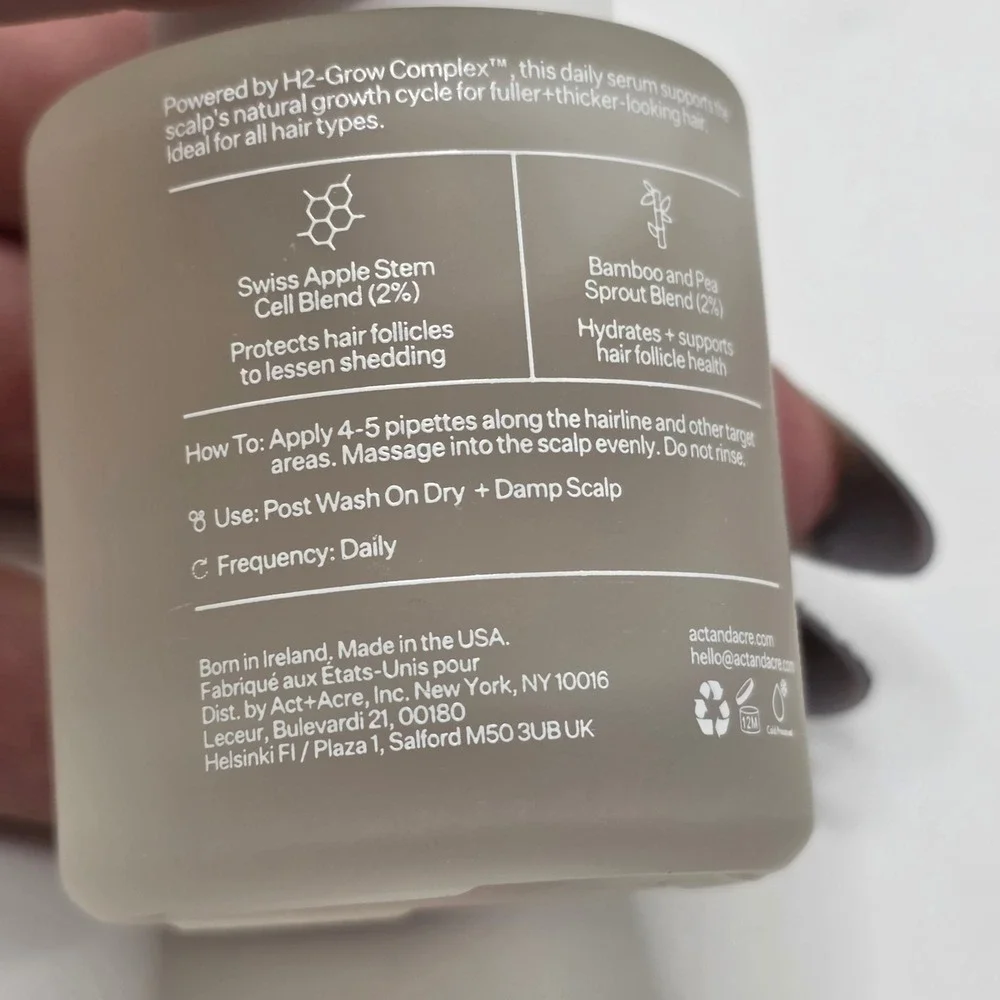 Act+Acre Cold Processed Stem Cell Scalp Serum 1oz 30ml Hair Growth Treatment - Picture 5 of 5